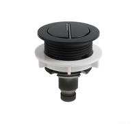 Sistema de descarga de inodoro Válvula de botón doble Agujero de 38 mm ABS Plástico Ahorro de agua Parte de reparación de cisterna Negro (negro)