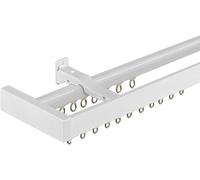 Sistema de doble acristalamiento para montaje en pared, ideal para cortinas