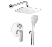 Sistema de ducha con columna Nobless Tina, blanco y cromado, modelo SADA38050R, 1