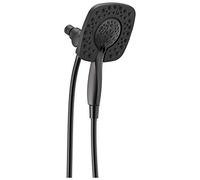 Sistema de ducha Delta In2ition 2 en 1: ducha de mano y ducha fija, desmontable, negro mate.