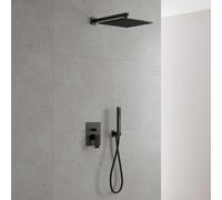 Sistema de ducha empotrado Kronenbach Quara 3.0, color , con monomando y selector, de diseño rectangular
