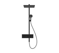 Hansgrohe Raindance Alive Q conjunto de ducha a pared con termostato con rociador con efecto lluvia negro 24590670