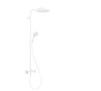 Sistema de ducha hansgrohe Raindance S 240 1jet, PowderRain, EcoSmart, con termostato, 28823700, Color: Blanco mate