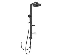 Ideal Standard – Conjunto de ducha a pared Alu+ BD585XG – Rociador efecto lluvia – Negro