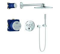 Sistema de ducha oculta Grohe Grohtherm SmartControl, con juego de ducha superior Rainshower 310 SmartActive, 3 consumidores, cromo, 34709000
