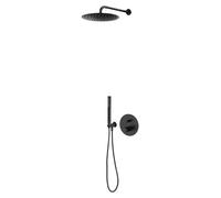 Sistema de ducha OLTENS Hamnes con grifo empotrado, ducha de mano y ducha de techo redonda de 30 cm de diámetro