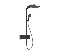 Sistema de ducha Raindance Alive Q 210/340 EcoSmart de 2 chorros con ShowerSelect Comfort de hansgrohe, 24591670, Color: negro mate