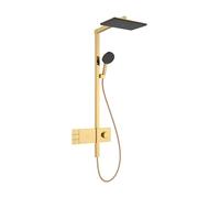 Sistema de ducha Raindance Alive Q 210/340 EcoSmart de 2 chorros con ShowerSelect Comfort de hansgrohe, 24591990, Color: Óptica Oro Pulido