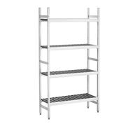 Sistema de estanterías gastronómicas Bartscher Kit 1 | Alto x Ancho x Profundidad: 180x96x36 cm | Carga máxima por estante: 165 kg | Aluminio | B960