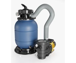 Sistema de filtración de arena Wiltec HZS-200 para piscinas, unidad de filtración, filtro para piscina, bomba, depósito de filtro con bomba, bomba para piscina