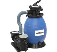 Sistema de filtrado de arena Wiltec de 370 W, con depósito de filtro de 26 litros y bomba autocebante de 13200 l/h. Bomba de filtrado de arena, bomba para piscina