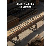 Sistema de guía para aserradero de riel, 4,57 m. Kits de aserradero con cadena y barra transversal. Sistema de rieles de aluminio para aserrar con motosierra. Incluye: 4 cuñas. Kit de guía ajustable p