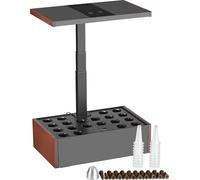 Sistema de jardín interior Wiltec, color marrón, "Smart Garden" con altura ajustable, sistema hidropónico de cultivo para 20 plantas, jardín de hierbas con iluminación LED