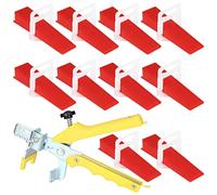 Sistema de nivelación 601: incluye 1 placa de nivelación de 1,5 mm, 500 clips de sujeción, 100 cuñas reutilizables, 1 pinza. Ideal para una colocación eficiente de baldosas. Set para baldosas