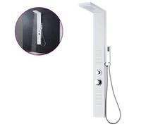 vidaXL Sistema de panel de ducha aluminio blanco mate
