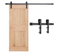 Sistema de puerta corredera VEVOR, 183 cm de longitud, accesorios para puerta corredera, capacidad de carga de 150 kg, compatible hasta 914 mm. Ancho y grosor: de 34,92 a 44,45 mm, color
