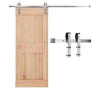 Sistema de puerta corredera VEVOR, con 2 metros de riel, capacidad de carga de 150 kg, compatible con puertas de 91 a 101,6 cm de ancho y de 34,92 mm a 44,45 mm de grosor, con riel duradero y rodamien