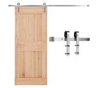 Sistema de puerta corredera VEVOR, longitud de 2,44 metros, capacidad de carga de 150 kg, compatible con puertas de 107 a 122 cm de ancho y de 34,92 a 44,45 mm de grosor, con rieles de alta resistenci