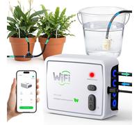 Sistema de riego automático con dos circuitos y conexión Wi-Fi, diseñado para 20 plantas