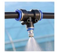 Sistema de riego por goteo por nebulización refrescante, kit de riego exterior por micro-aspersión con boquilla ajustable para invernaderos, granjas de aves de corral y ganado.