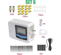 Sistema de riego solar automático. Temporizador de riego inteligente, juego de 6 unidades