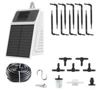 Sistema de riego solar Kit de goteo automático 10M Sistema de riego de jardín con 2200mAh para batería para plantas en maceta