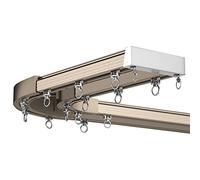 Sistema de riel de techo de doble vía conjunta con conectores de esquina de 90° de 5,8 m para decoración del hogar L/U Bay Champán H Slish y diseño versátil