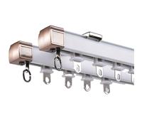 Sistema de riel principal doble de aluminio resistente, riel divisor de habitación de 300 cm, soporte de techo versátil para un deslizamiento suave, ideal para uso doméstico u oficina