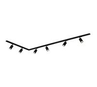 Sistema de rieles Rail Juego completo 6x GU10 Spots Giratorios Giratorios Neg...