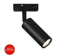 Sistema de rieles regulable giratorio giratorio combinable negro Ø4 x 10 cm