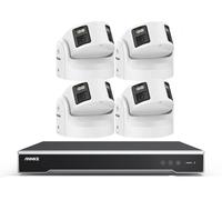 Sistema de seguridad IP: Grabador NVR de 8 canales y 4 cámaras, resolución Ultra HD de 8MP, visión nocturna hasta 40 metros, grado de protección IP67