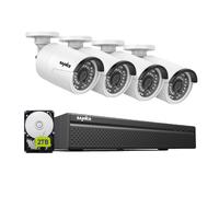 Sistema de seguridad POE, resolución de 3MP, protección IR inteligente, paquete de 4 unidades de 2TB