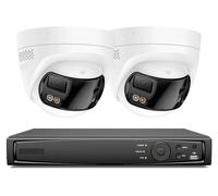 Sistema de seguridad - Sistema de cámaras - CCTV - Videovigilancia - Vigilancia - 2 cámaras de 8MP, resolución 4K Ultra HD
