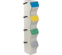 Sistema de separación de residuos Easy Waste, juego de 4 piezas. Juego de 4 contenedores para reciclaje