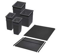 Sistema de separación de residuos Ninka eins2vier KB 600 mm, grosor lateral 16 mm, altura 275 mm, 2 x 6 L, 2 x 13,5 L, para caja de arena Tandembox