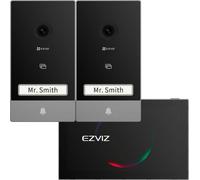 Sistema de videoportero, EZVIZ EP7, kit de 2 unidades, 2 timbres exteriores, pantalla interior