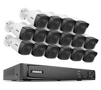 Sistema de videovigilancia de red PoE de 16 canales, con 16 cámaras IP de resolución 5MP y carcasa resistente a la intemperie