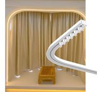 Sistema flexible de riel de techo flexible para divisor de habitación de litera, riel de montaje curvado empotrado de 3,9 m, juego de varillas Ain adyuble para ahorrar espacio