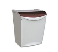 Sistema Modular de Reciclaje con Tapa Frontal de Color Marrón, Cubeta Interior y Acoplamiento Flexible, Capacidad 25L| Denox