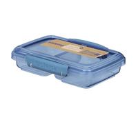 Sistema Ocean Bound - Recipiente pequeño de plástico dividido | Contenedor de almacenamiento de alimentos de 350 ml | Sin BPA, fabricado con plástico reciclado | Verde azulado o azul (color no