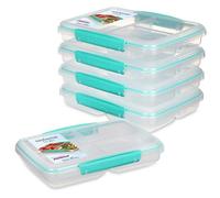 Sistema To Go Multi Split recipientes para Comidas y Alimentos preparados | con separadores y Clips | 820 ml | Sin BPA | 5 recipientes para Guardar Alimentos