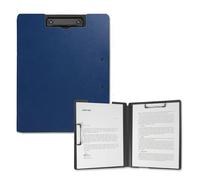 SITHON Portapapeles A4, Portapapeles con Tapa, Plegable Carpeta con 2 Pinzas, Clipboard para Enfermeras Estudiantes Profesores, Carpeta A4 para Escuela Hogar Oficina Plegar Portapape, Azul marino