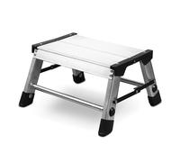 Siwitec Escalera de 1 escalón, taburete de aluminio resistente hasta 150 kg, plataforma plegable para camping, cocina y baño, certificado TÜV