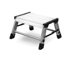 Siwitec Escalera de 1 escalón, taburete de aluminio resistente hasta 150 kg, plataforma plegable para camping, cocina y baño, certificado TÜV
