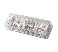 SIXRUN Caja de Almacenamiento de Cables de Datos para Escritorio, Rejillas Múltiples con 10 Bridas para una Organización Ordenada, 9,8 X 3,1 X 1,8 Pulgadas