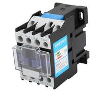 SIXRUN Contacto Montaje en Riel 18A CJX2-1810 CA Contactor Eléctrico | Tensión de Bobina de 24-380VCA, Contactos de Aleación de Plata y Tungsteno, Capacidad de Carga Nominal de 600A, para
