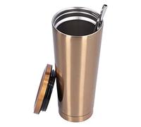 SIXRUN Double Layer 700ml Insulated Coffee Cup Vacuum Flask with Straw