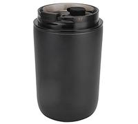 SIXRUN Frasco de Vacío Portátil de 280ml, Taza de café Aislada de Gran Capacidad para Viajes, Senderismo, Acero Inoxidable (BLACK)