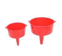 SIXRUN Juego de Embudo de Cocina de Plástico, 2 Piezas, Boca Ancha, Multiusos para Transferencia de Líquidos y Llenado de Botellas, 2L, 4L, Rojo