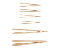 SIXRUN Juego de Pinzas de Madera, 6 uds., Utensilios de Cocina Duraderos Multiusos para Servir Ensaladas, Frutas y Aperitivos
